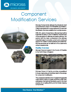 Component Modification Services Flyer